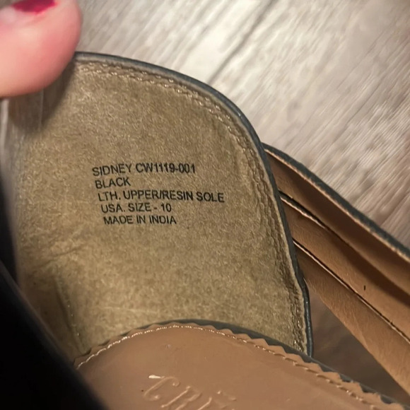 Anthropologie Crevo Black Woven Sydney Flats Boho. Size 10 - Picture 3 of 6